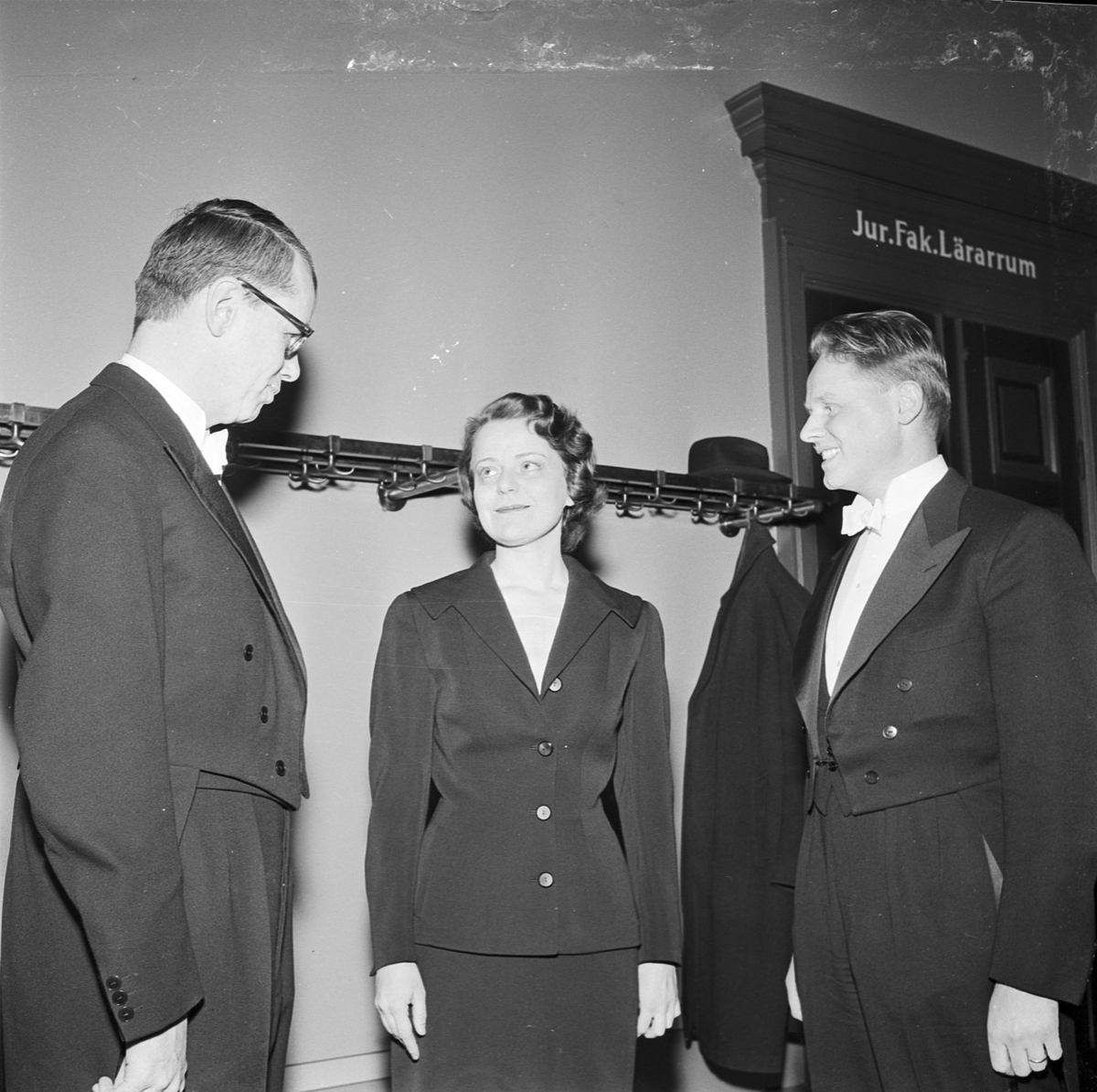 Doktorsdisputation, filosofie doktor Ingrid Hammarström, Uppsala, april 1956