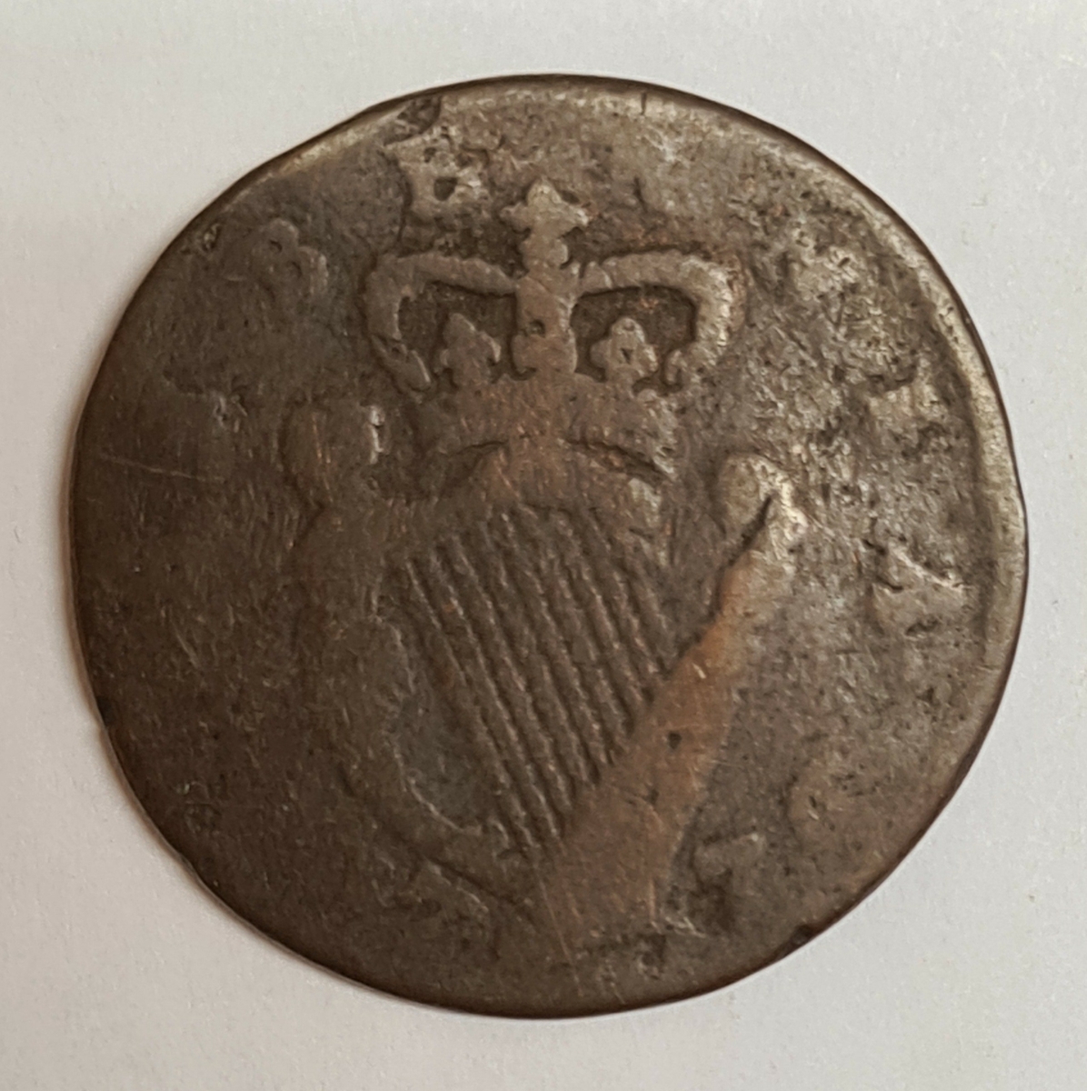 Två mynt från Storbritanien.
Penny, 1799
Penny, 176?
