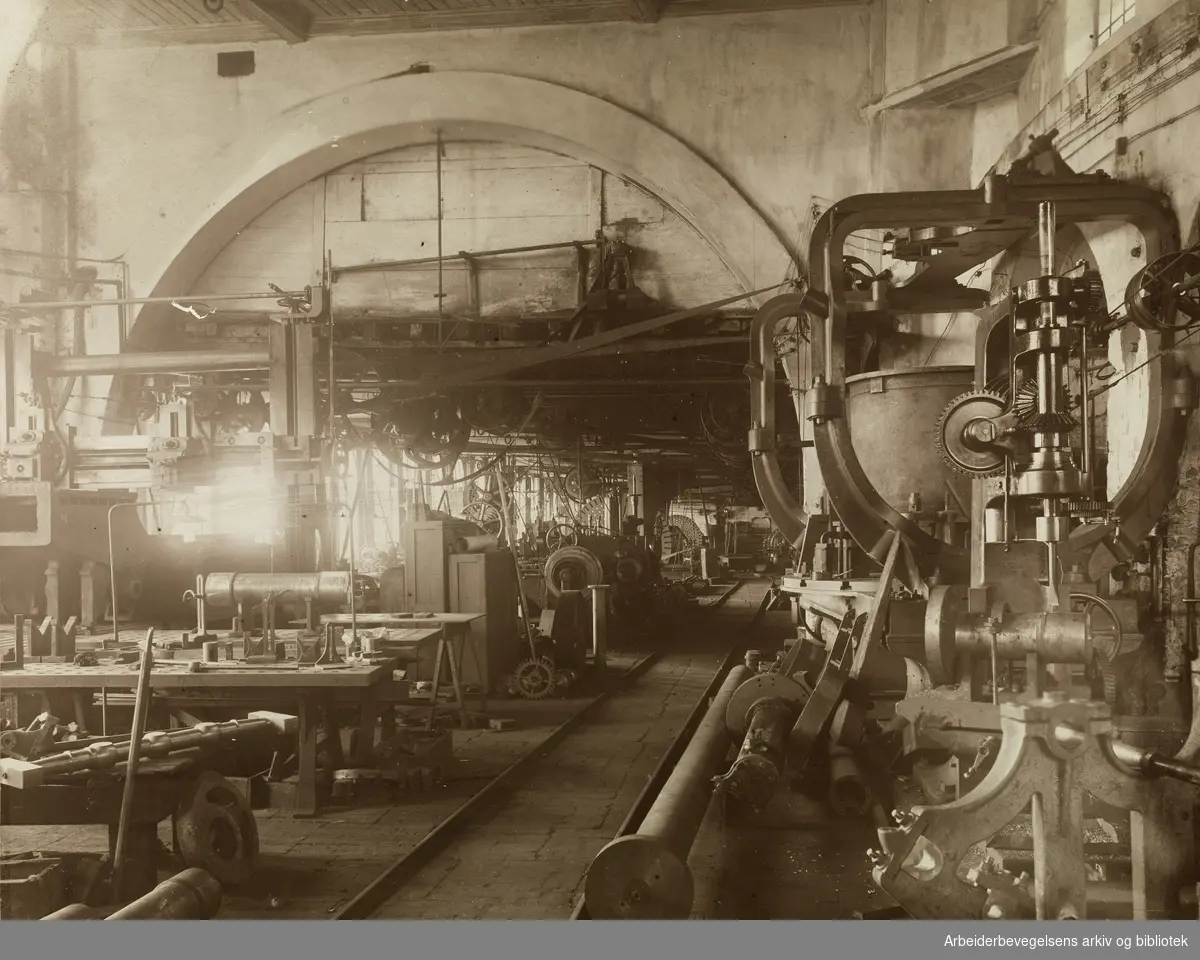 Nylands maskinverksted på Akers Mekaniske Verksted, 1894.
