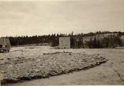 Osfallet kraftverk etter storflommen i mai 1916. Maskinhalle