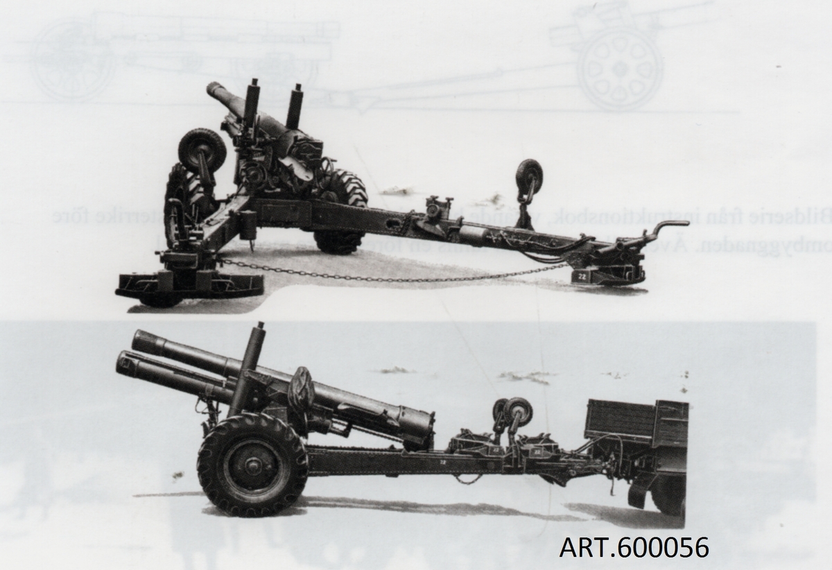 15 cm haubits m/39 och m/39B, en svensk-österrikisk-tysk-svensk affär 
ligger bakom.
Vid utbrottet av andra världskriget var det svenska artilleriet föråldrat. Särskilt tyngre haubitsar behövdes med lång räckvidd. Bofors fick beställningar i stor mängd för armén, flottan och flyget; verkstäderna räckte inte till. 

Redan under början av 1930-talet hade Bofors framme en förnämlig konstruktion som de tvingades sälja, licenser, ritningar och allt till Österrike eftersom det inte fanns pengar i vårt land för inköp. 

I Österrike fanns 28 stycken färdiga då Hitler tog över.  De nya haubitserna platsade inte kalibermässigt och ammunitionsmässigt i Wehrmacht. De blev över. Bofors köpte då allt åter till Sverige, licenser, ritningar och det som fanns tillverkat inklusive en del ammunition, vilka blev 15 cm haubits m/39.
På 1930-talet fanns det inga terrängbilar som orkade dra nästan 6 ton. Därför drogs eldröret på en vagn och lavetten för sig på an annan vagn. Att dra av och på eldröret tog en stund. De 28 haubitserna bildade två divisioner som således drogs delade.

Samtidigt lades en stor svensk beställning på ytterligare 85 haubitsar som tillverkades för att dras efter de då tillgängliga terrängbilarna, blev m/39B. 
Sista leveransen blev  dock inte klar förrän december 1946 beroende på Bofors var överbelastat med uppgifter.

Eldröret drogs tillbaka med en liten vinsch i ett körläge under transport för att få större stabilitet. De första m/39 byggdes sedan om till samma transportkonstruktion som m/39B med  eldröret fast på lavetten. 

M/39 och 39B blev kvar i tjänst ända till 1991. De hade då fått gummihjul ca 1960, ca 1980 togs körlägesvinschen togs och eldröret blev vid transport kvar i skjutläge genom vissa förstärkningar. 
Detta är ett typexempel på hur man successivt moderniserat äldre materiel.

Vikt			5,7 ton
Skottvidd			14,3 km