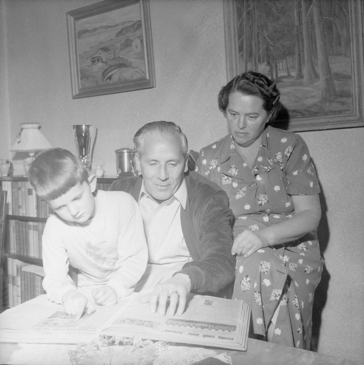 Harald Jacobsen med kone Inger og sønnen Per Harald