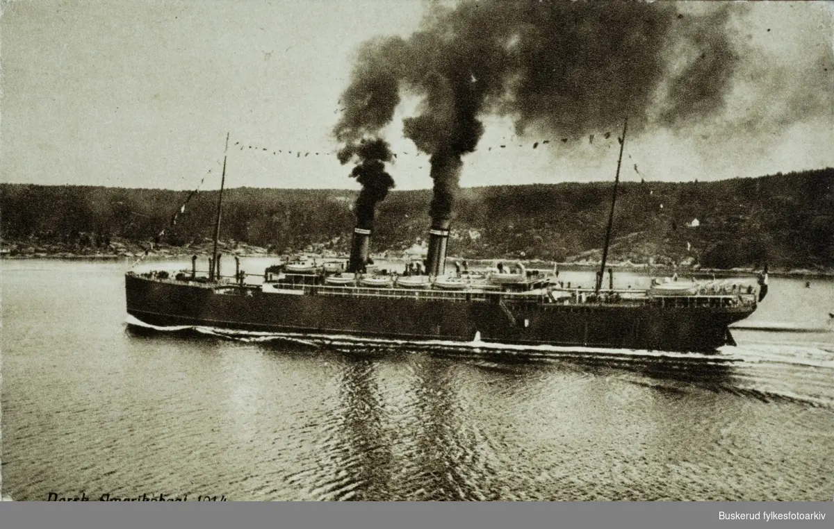 Norsk Amerikabåt på tur i 1914