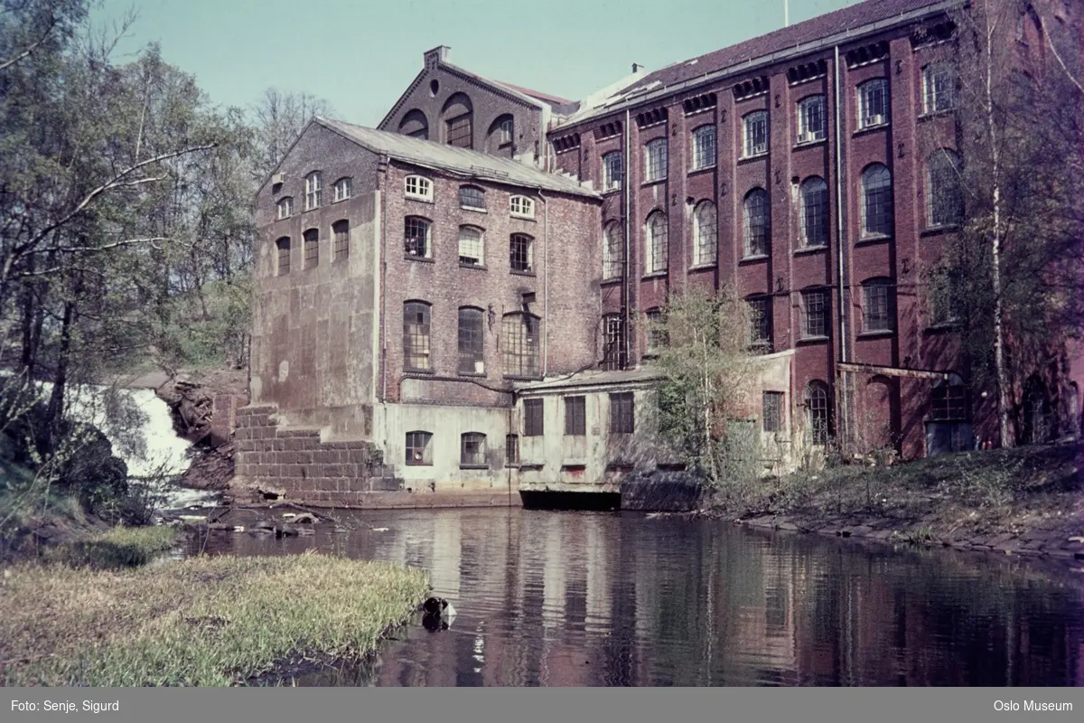 elv, foss, fabrikkbygning, Christiania Seildugsfabrik
