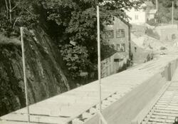 Fra byggingen ved Østerklev bru 1930 - forskaling