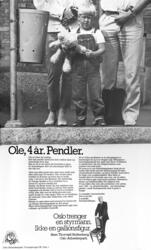 Plakat DNA. Ole, 4 år. Pendler. Oslo trenger en styrmann. Ik