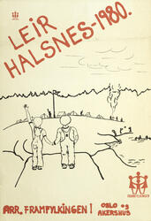 Plakat Framfylkingen. Leir Halsnes-1980. Arrangør Framfylkin