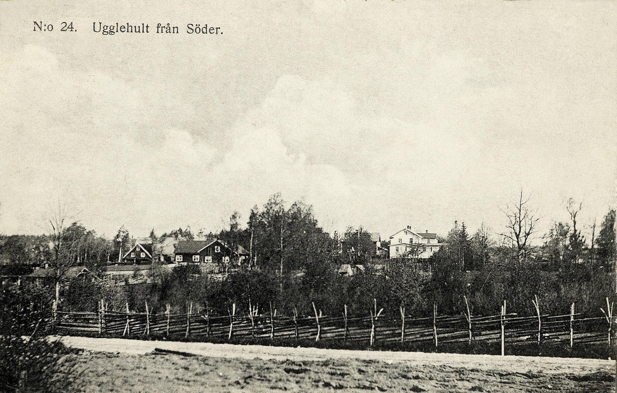 Byn Ugglehult, Aneboda fs, från söder, 1914.