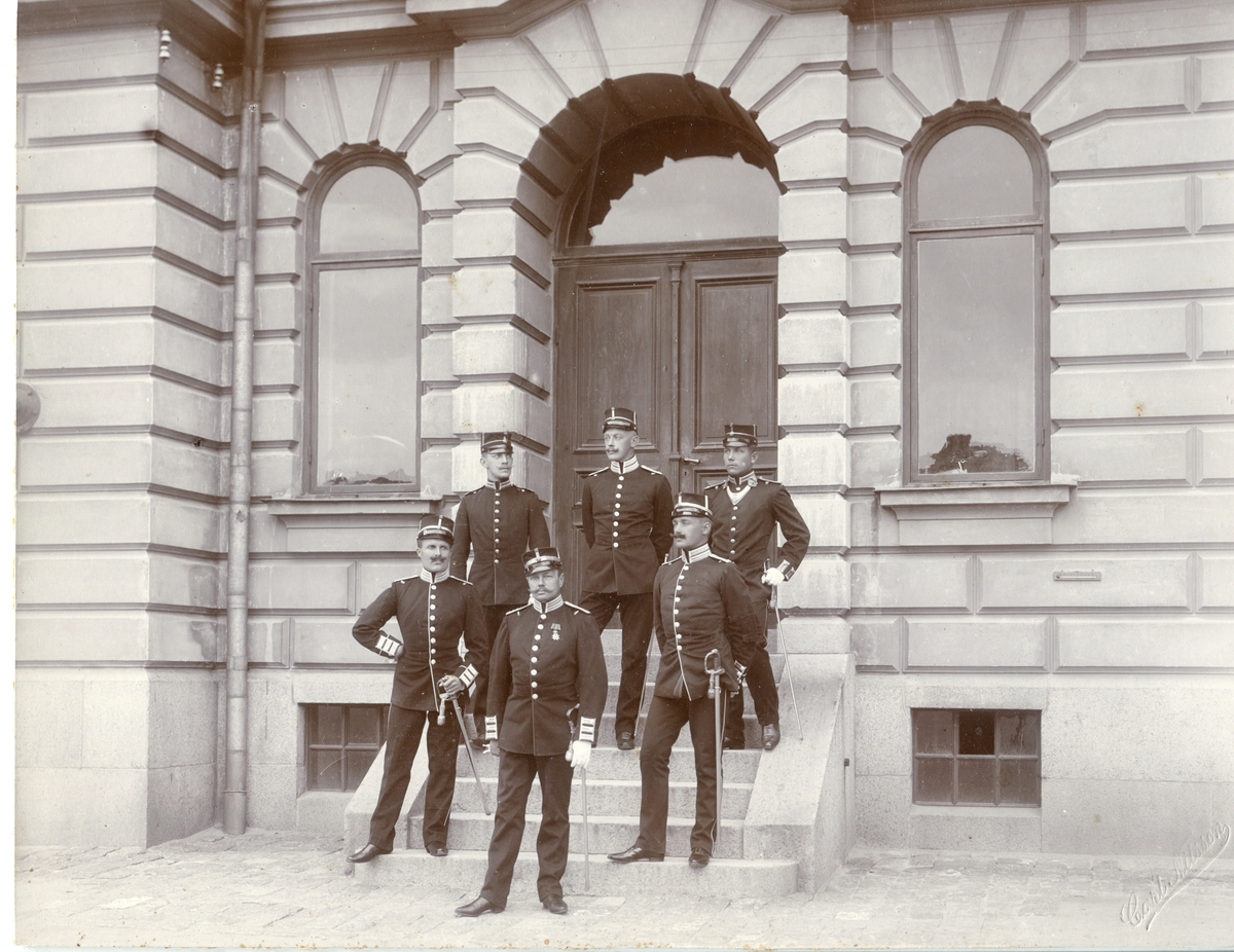 Militär:Rekryteringsskolan i Norrköping år 1900.