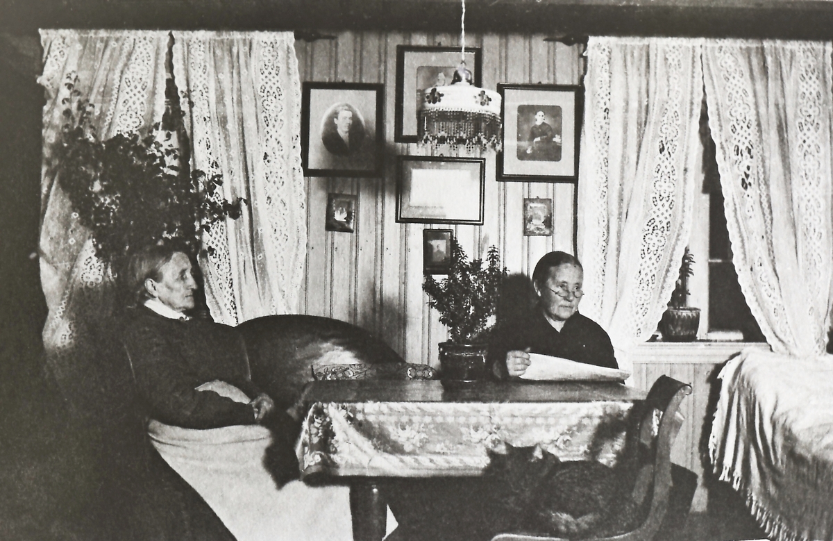 Mor og datter: Berthe Elveseter (1840 - 1925), Berthe Elveseter (1860 - 1926). Bildet tatt på Nordre Elveseter.