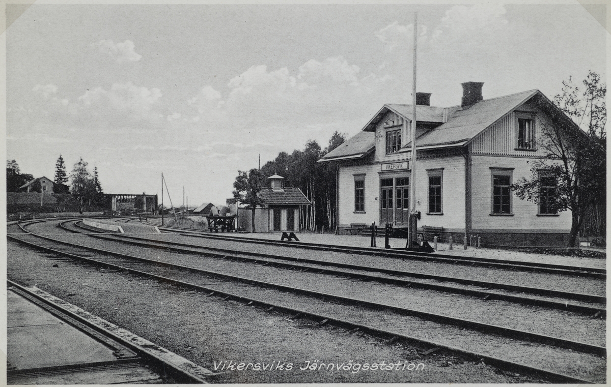 Vikersviks järnvägsstation.