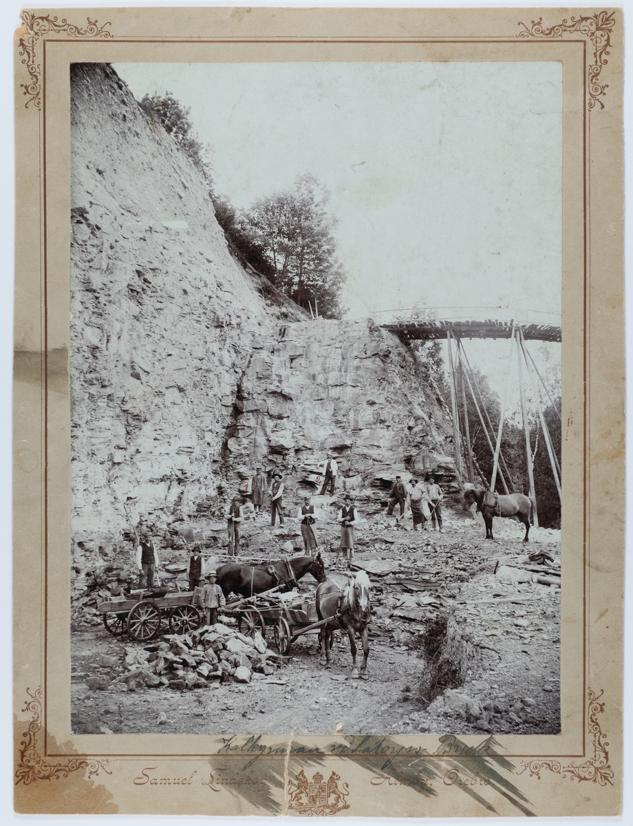 Latorps kalkgruva, omkring år 1900.