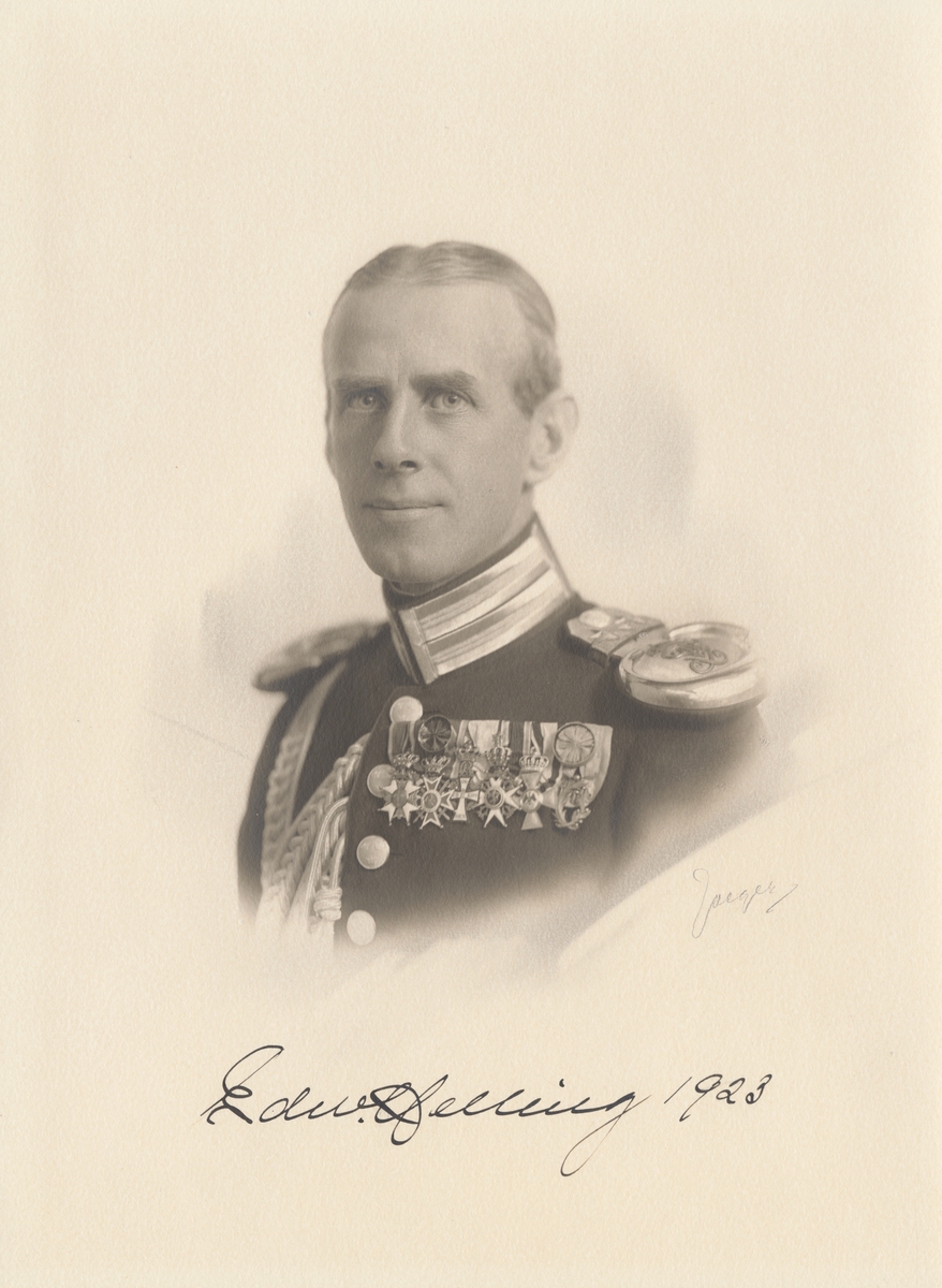 Porträtt av Edward Helling, chef för Livkompaniet vid Göta livgarde I 2.