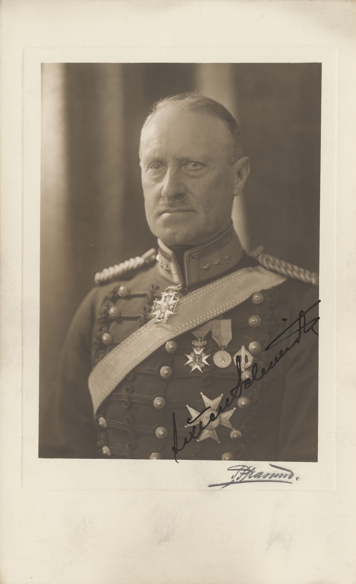 Porträtt av Sixten Schmidt, överste vid Göta artilleriregemente A 2.
