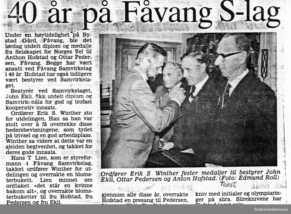 40-År på Fåvang S-lag.