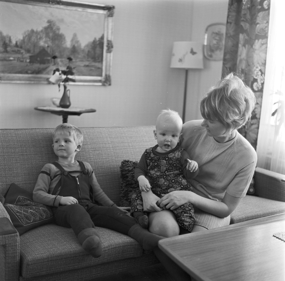 Hemma hos familjen Tilefors i Vallskoga villaområde, Uppland 1969
