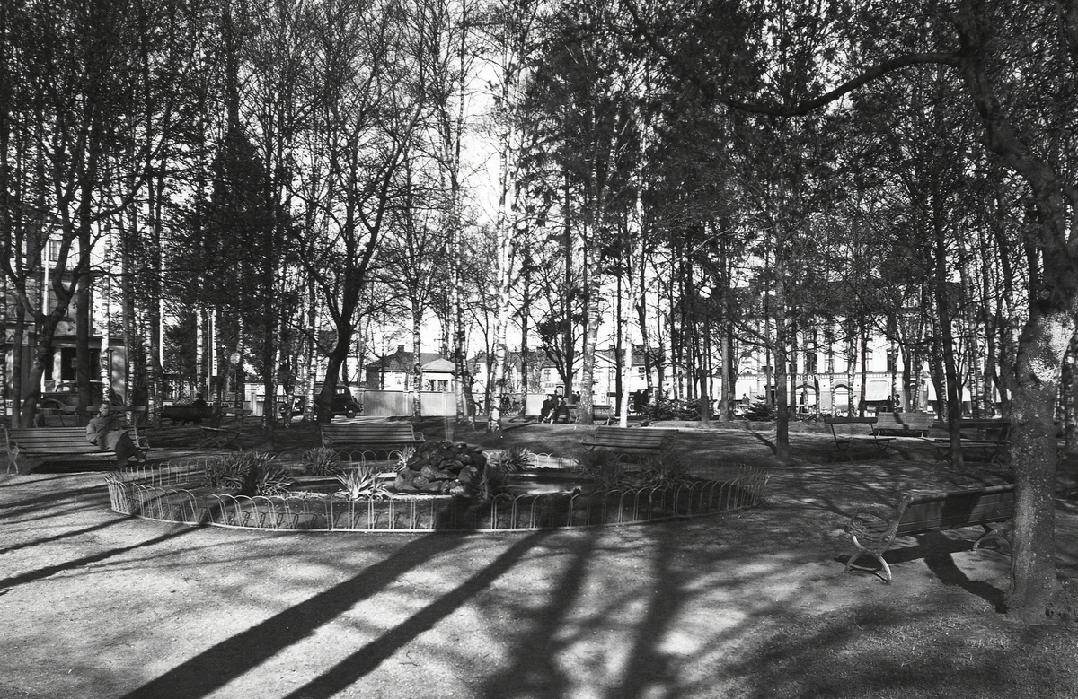 Järnvägsparken i Ljungby, 1938.