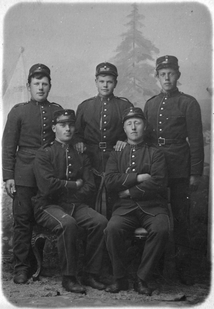 Portrett av soldatar, ca. 1910-1920.