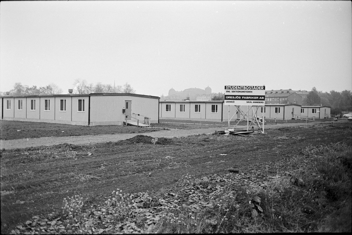 "Studentbarackerna Villavägen - Artillerigatan", Blåsenhus, Uppsala 1964