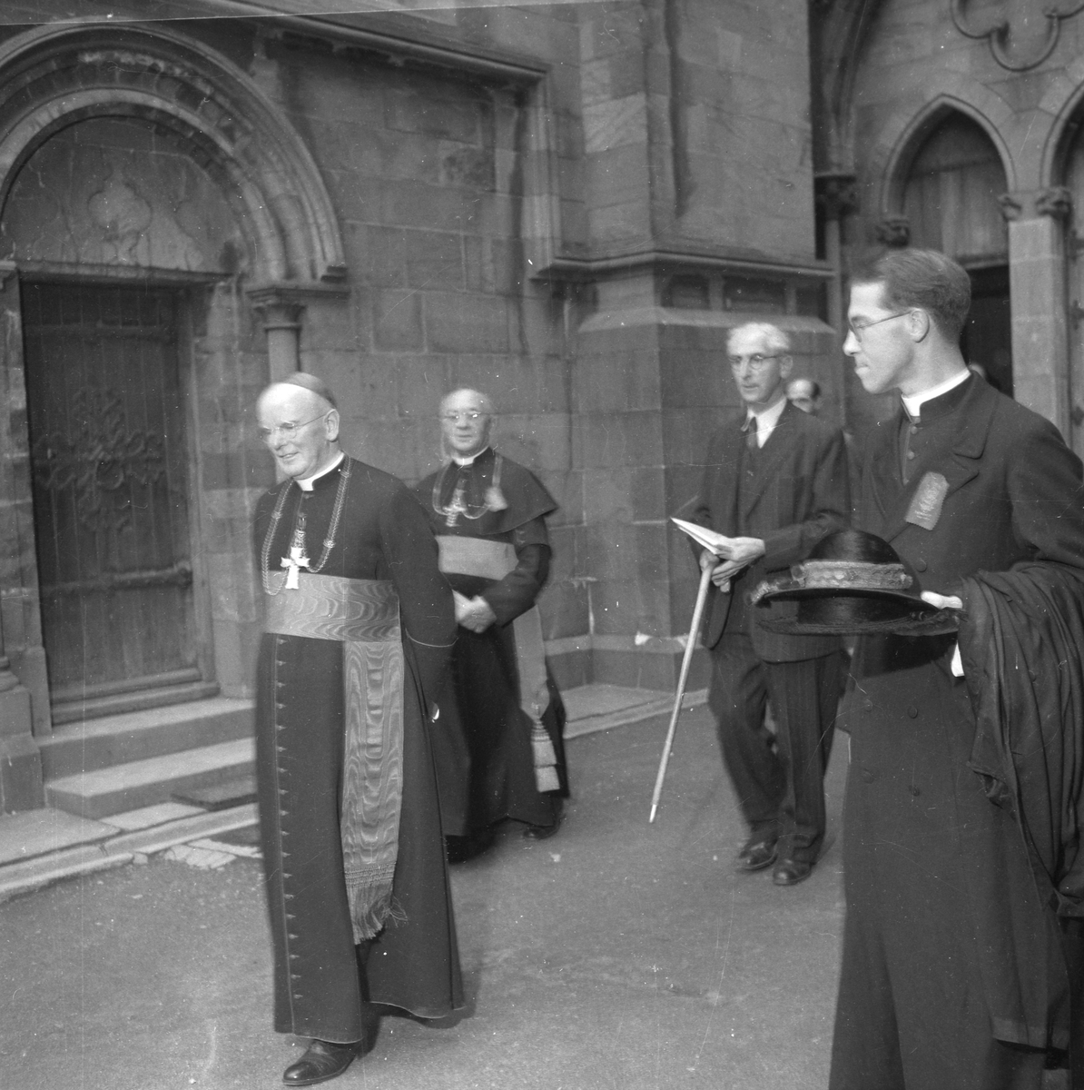 Kirkejubileet 1953. Omvisning i Nidarosdomen