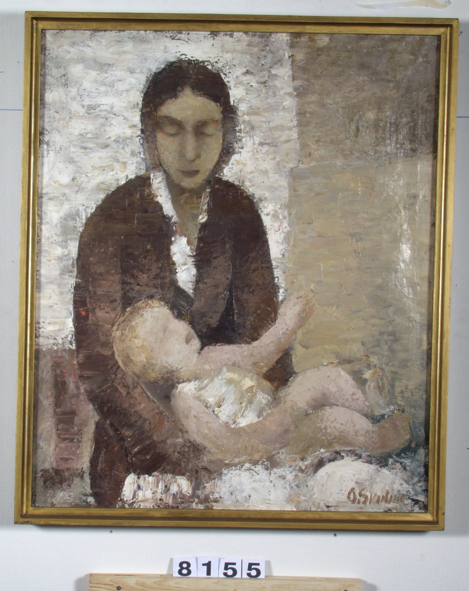 Mor och barn [Oljemålning]