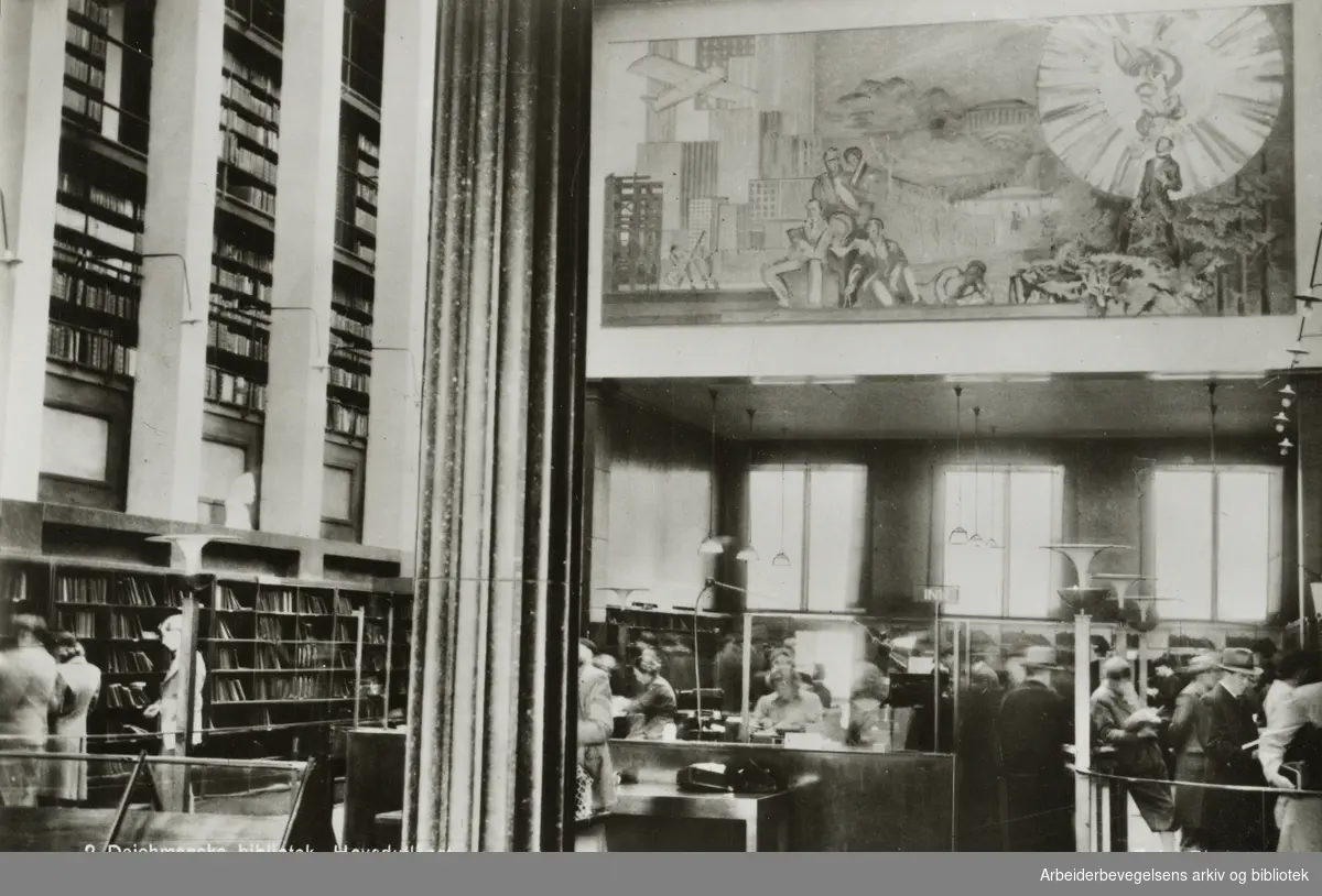 Hovedutlånet, Deichmanske Bibliotek på Hammersborg. 1947