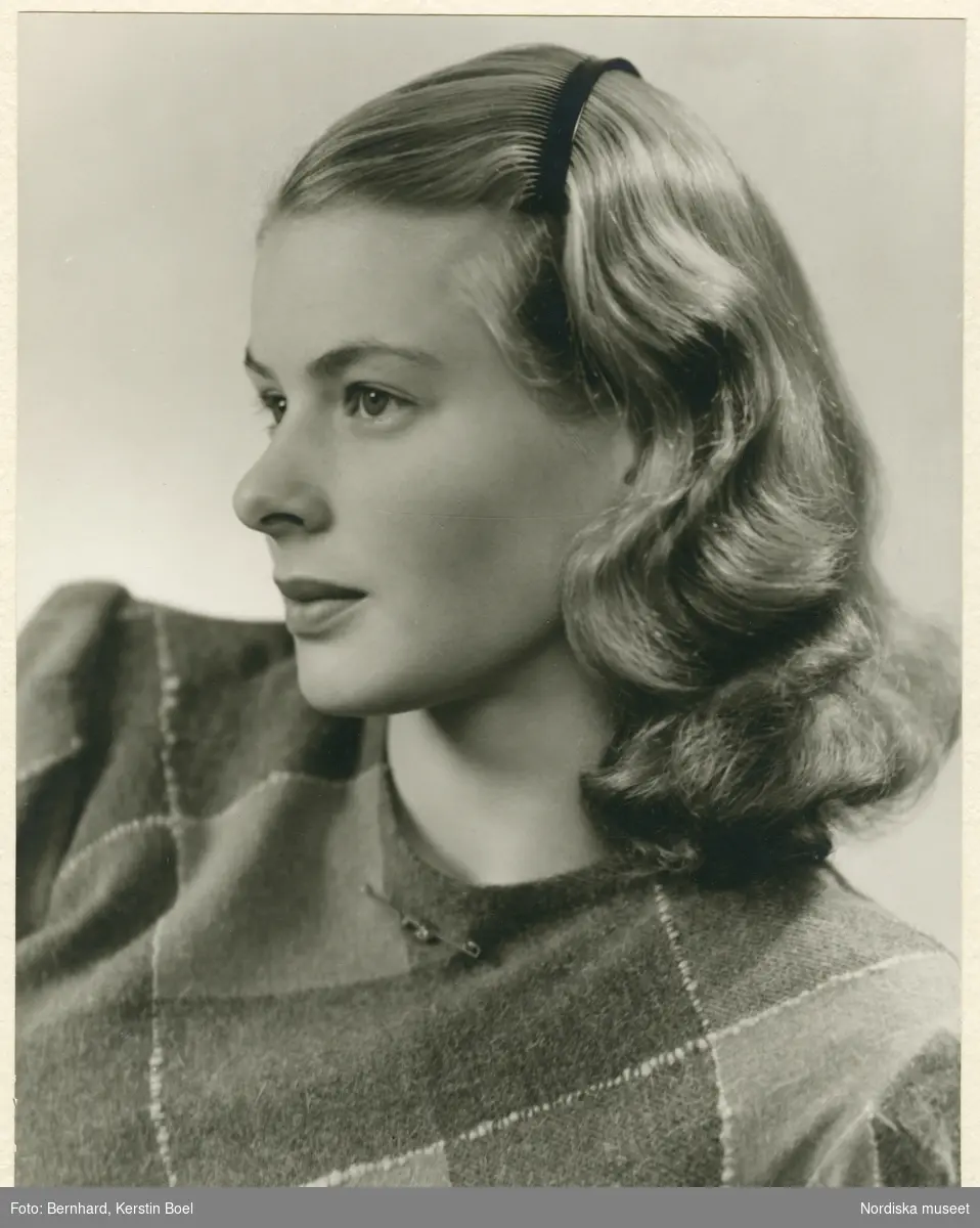 Ateljéporträtt av skådespelerskan Ingrid Bergman
