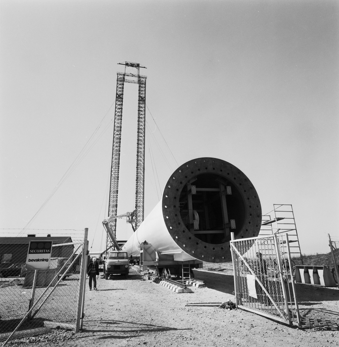 Resning av vindkraftverket i Maglarp