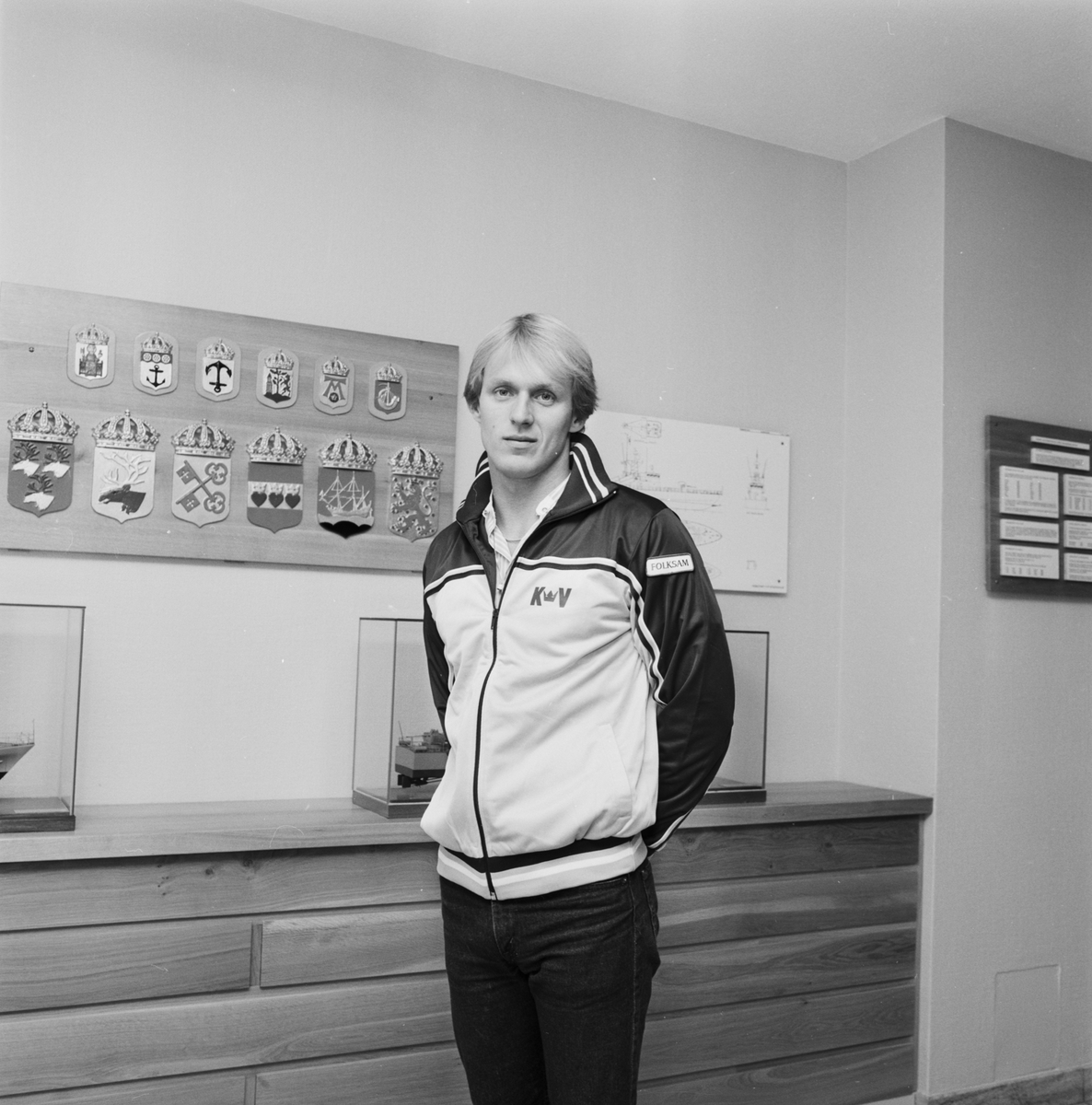 Michael Söderlund med varvets träningsoverall