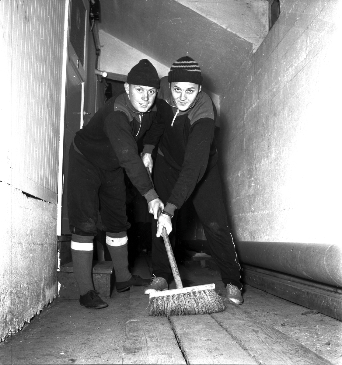 Ishockeyträning med GGIK 1957.