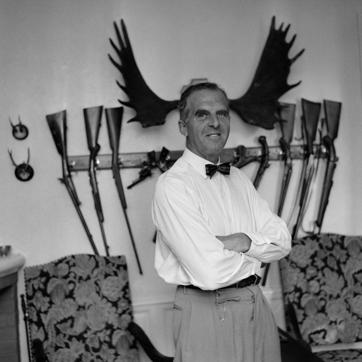 Godsägare Erik von Kantzov, Minsjö Gård. 1956
