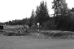 Fundamentet etter Hornesund holdeplass på nedlagte Setesdals