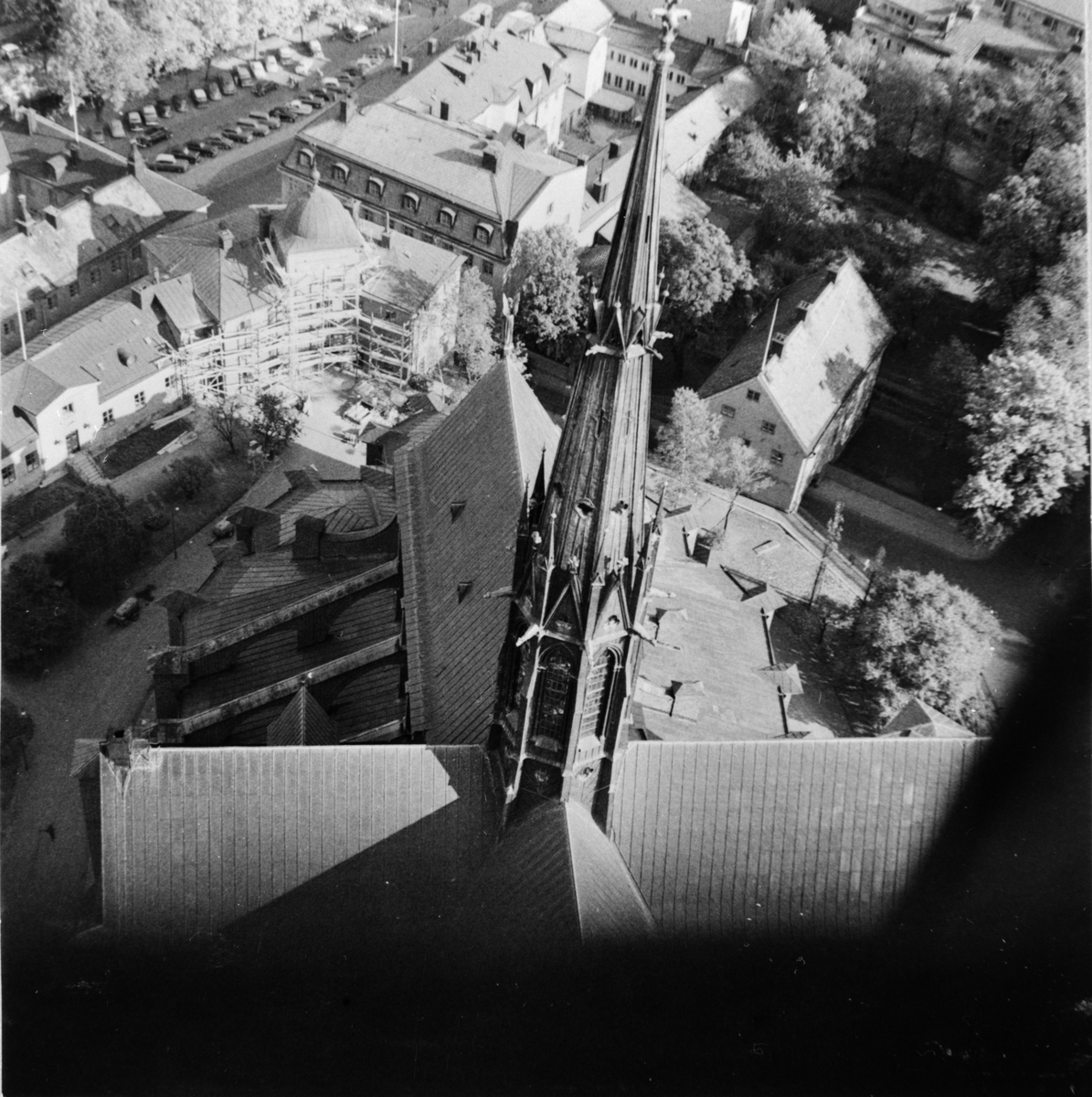 Vy från Uppsala domkyrka, 1959
