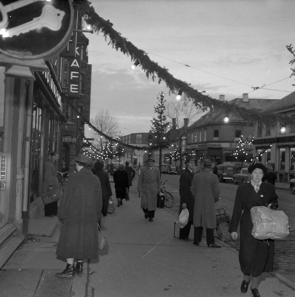 Julehandel i Trondheim 1953