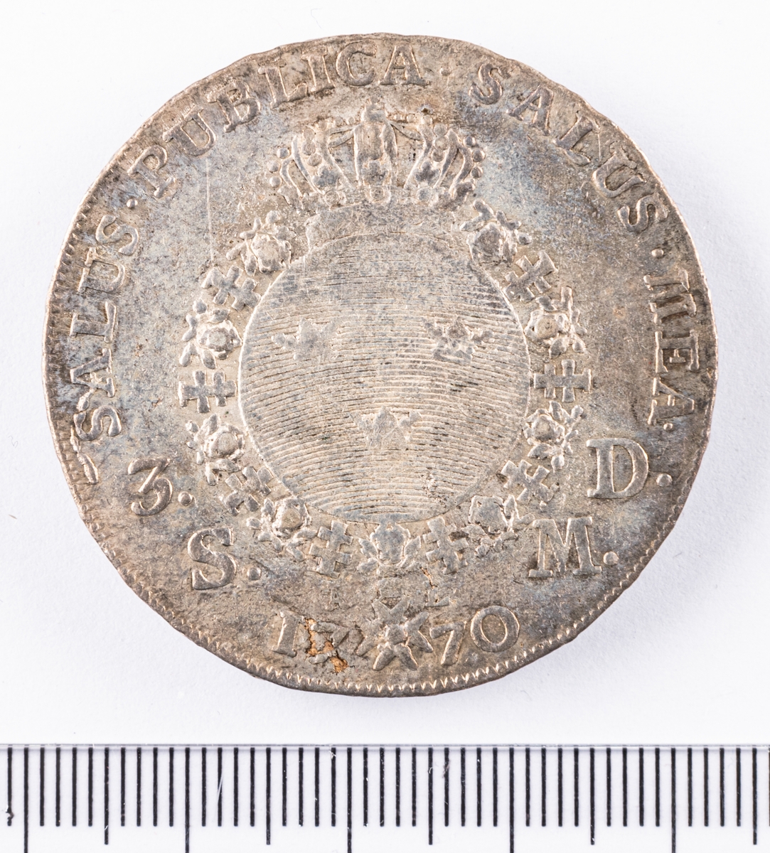 Mynt, Sverige, 3 daler (1 riksdaler), 1770.
