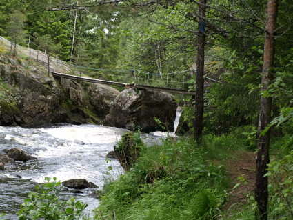 Et kort stykke fra Vilhelmsnaret renner Enningdalselven. Foto: Bodil Andersson, Østfoldmuseene - Halden historiske Samlinger.  (2009)