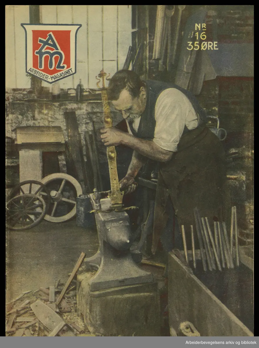 Arbeidermagasinet - Magasinet for alle. Forside. Nr. 16. 22 April 1933.