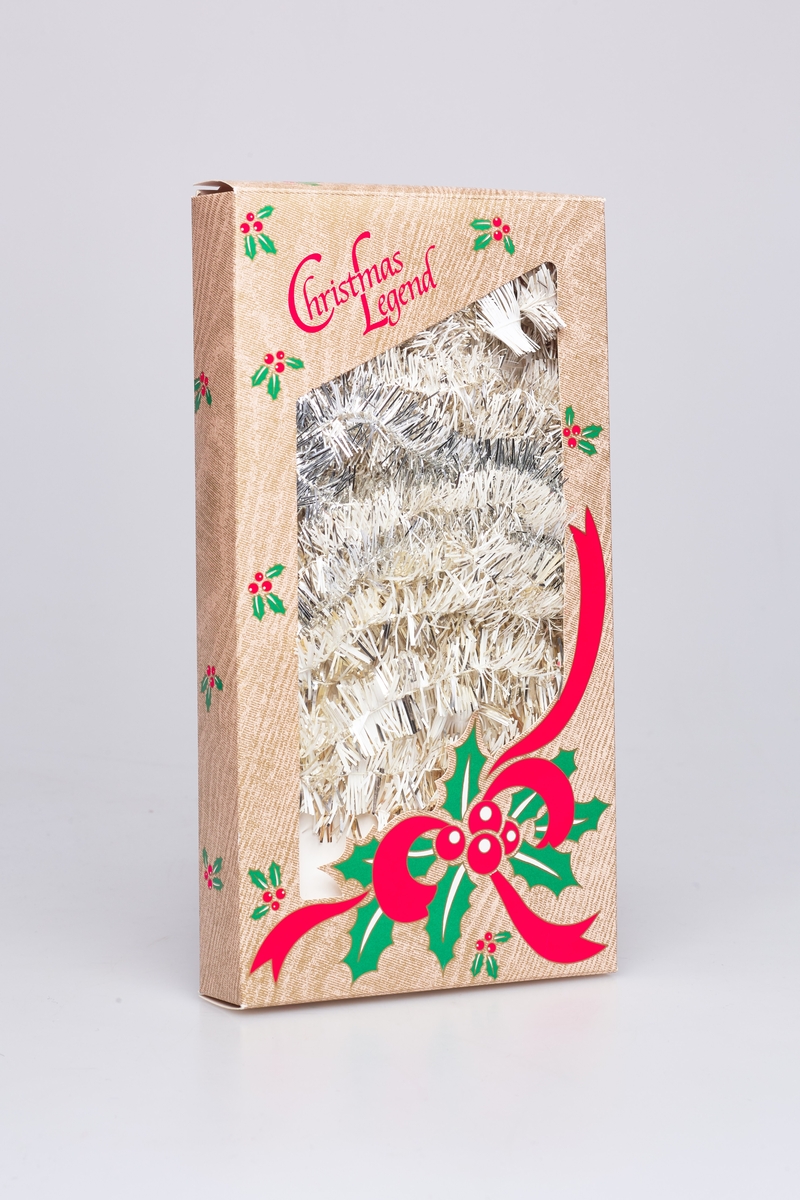 Pakke med glitter til å pynte juletre.