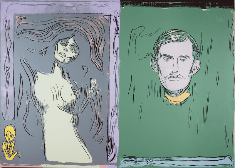 Andy Warhol, Madonna and Self Portrait with Skeleton Arm, Haugar kunstmuseum