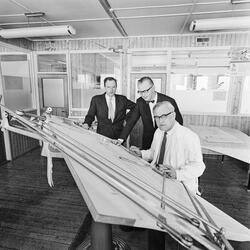 Arkitekt Odd Nansen (foran), sivilingeniør Kristoffer Borgst