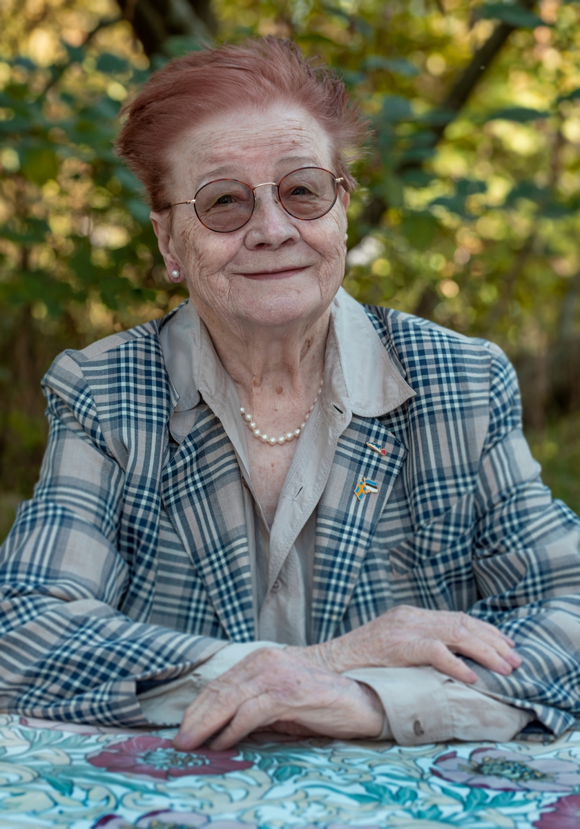 Ulvi Paff-Eriksson, 75 år efter att hon som åttaåring flydde från Tallinn till Sverige med sin familj. 