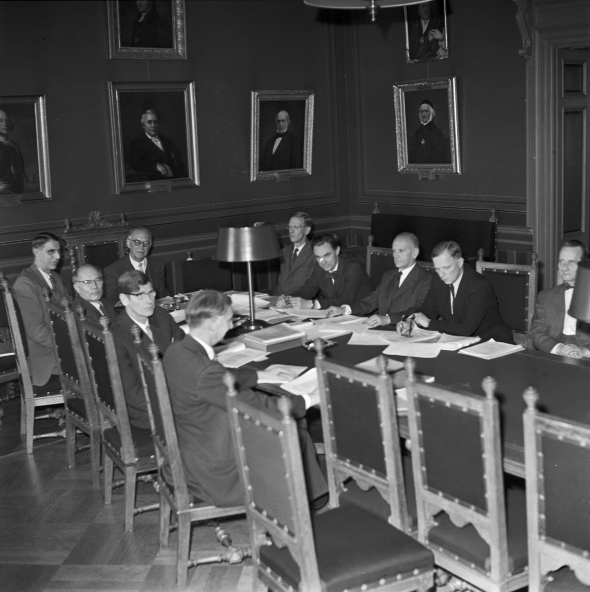Naturvetenskapliga forskningsrådet, sammanträde i går, Uppsala 1957