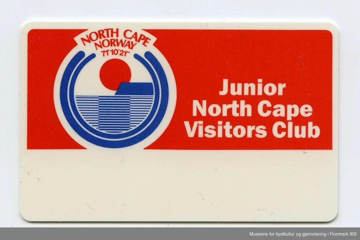 Medlemskort for "Junior North Cape Visitors Club".