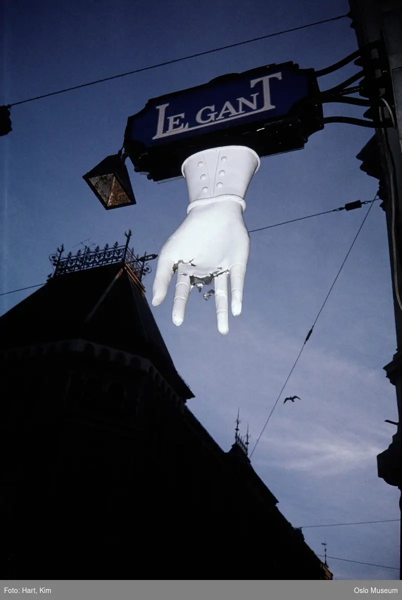 butikkskilt: Le Gant, hanske, hanskeforretning