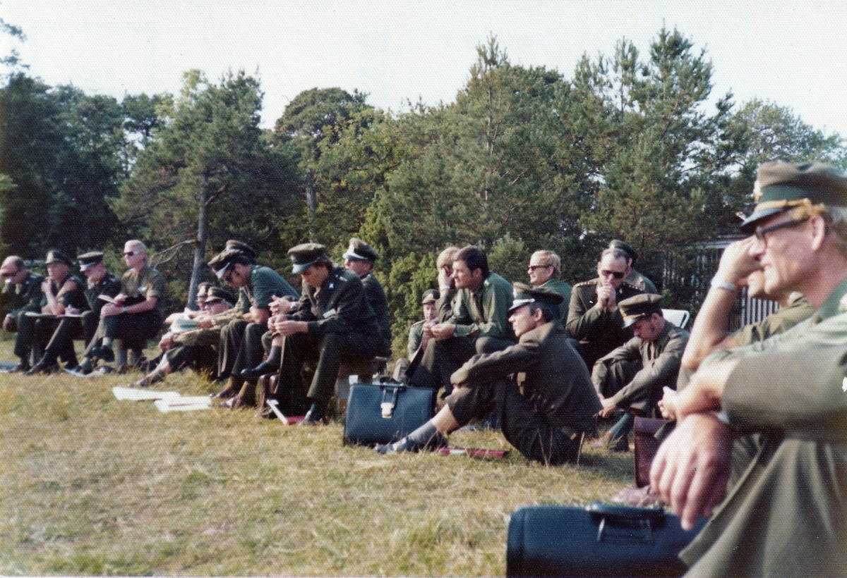 Underhållsfältövning på Gotland 1975.