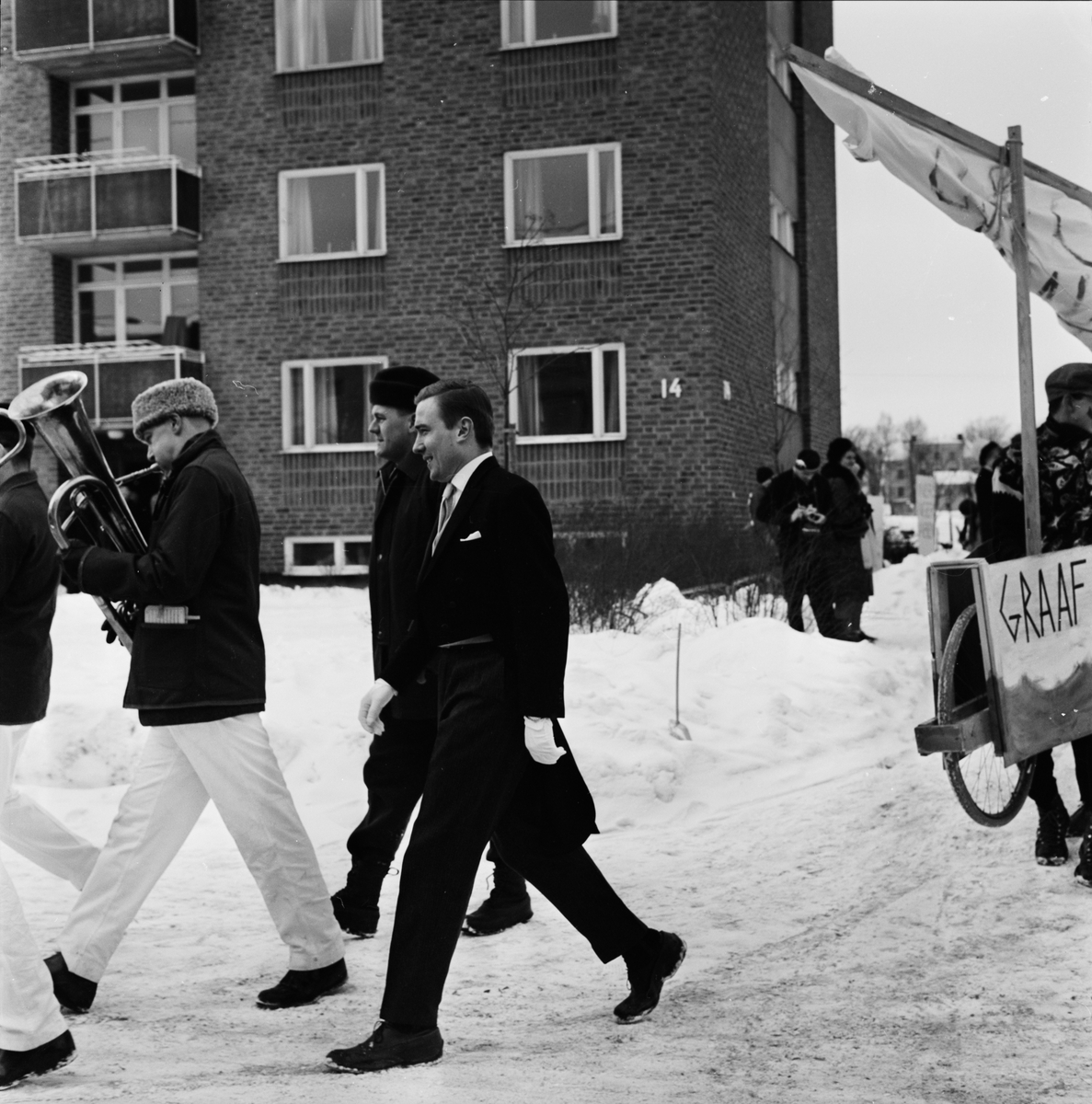 Studentliv - "Birkarlarenneth blev seger i snö", Uppsala 1963