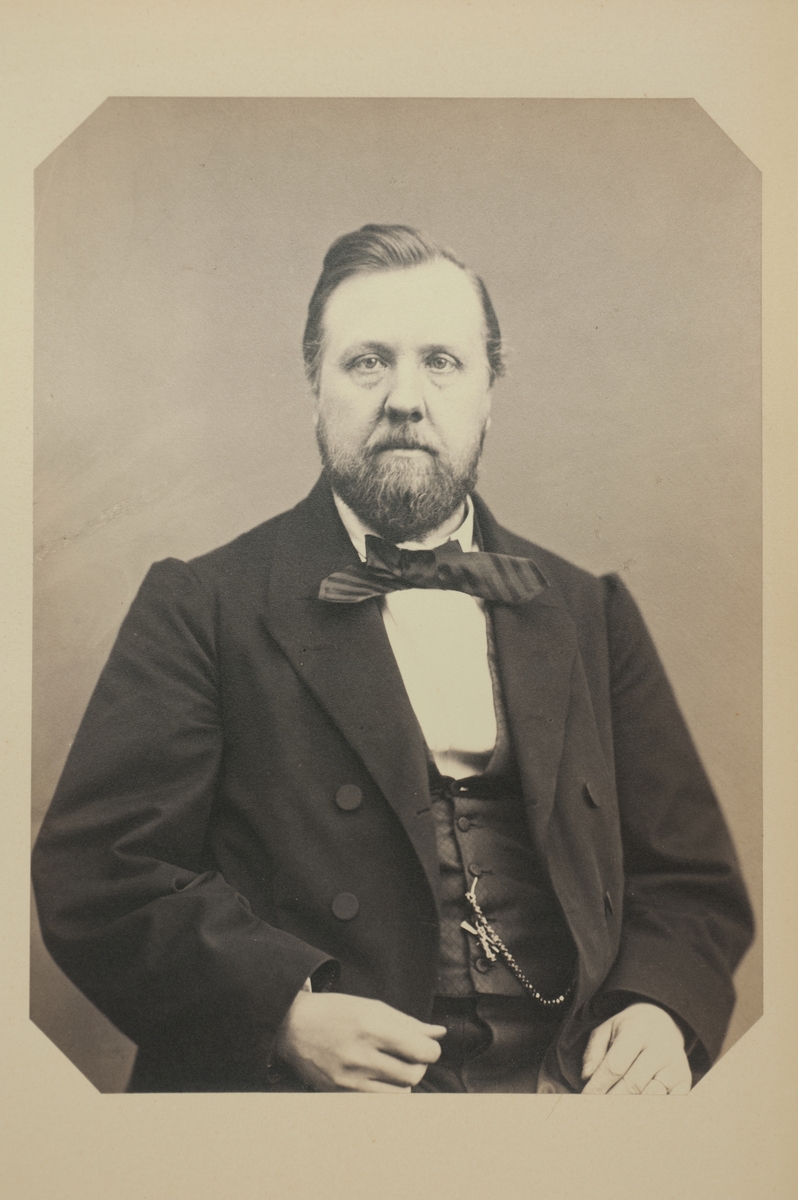 Porträtt av Gustaf Wilhelm Johan von Düben. L.A. 1865