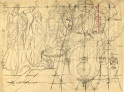 Komposisjonsstudier [Tegning]