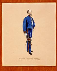 postmuseet, kunst, akvareller, uniformer, utkast, A. Bloch, 