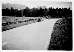 Landskap, vei, motorsykkel